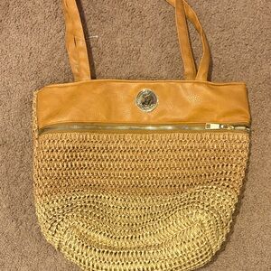 Elegant Tan and Brown Tote Bag